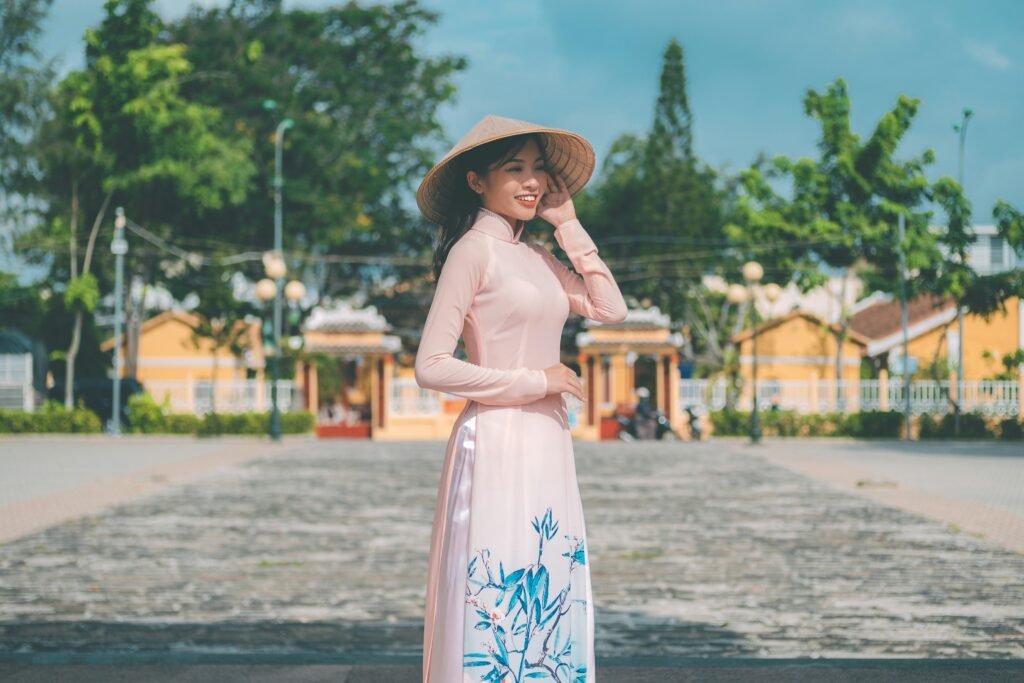 Áo dài rose à Hoi An