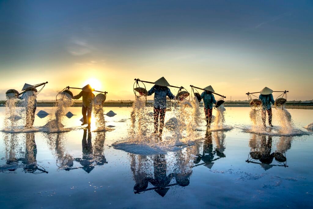 Pêcheurs au lever du soleil