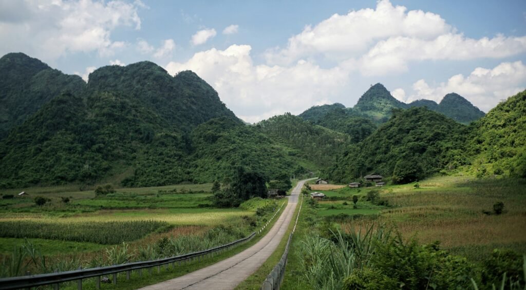 Route entre les pitons karstiques