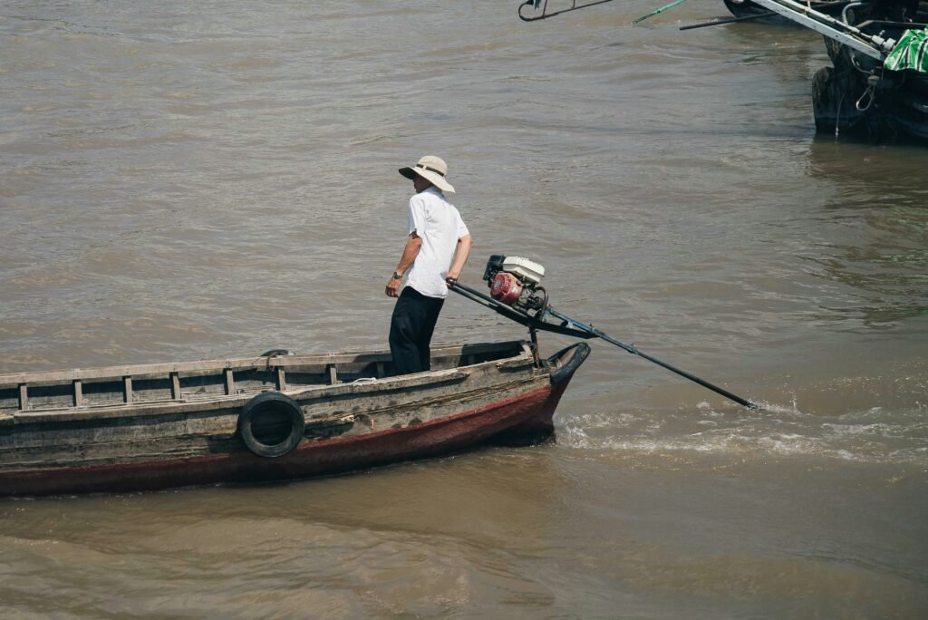 Bateau sur le Mékong