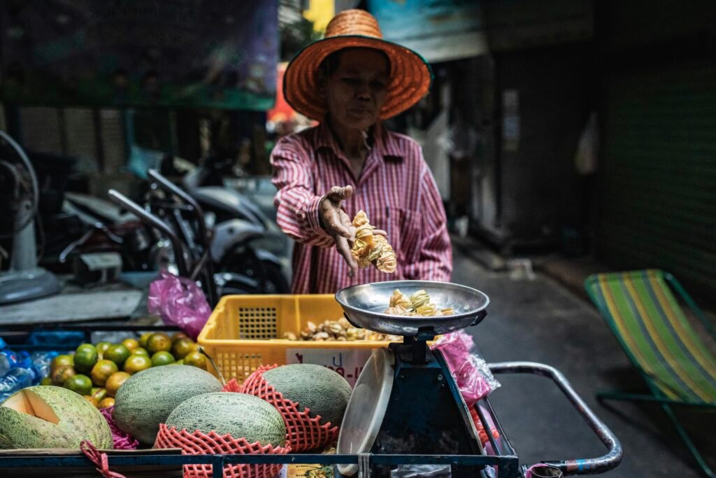 Vendeur de cuisine de rue